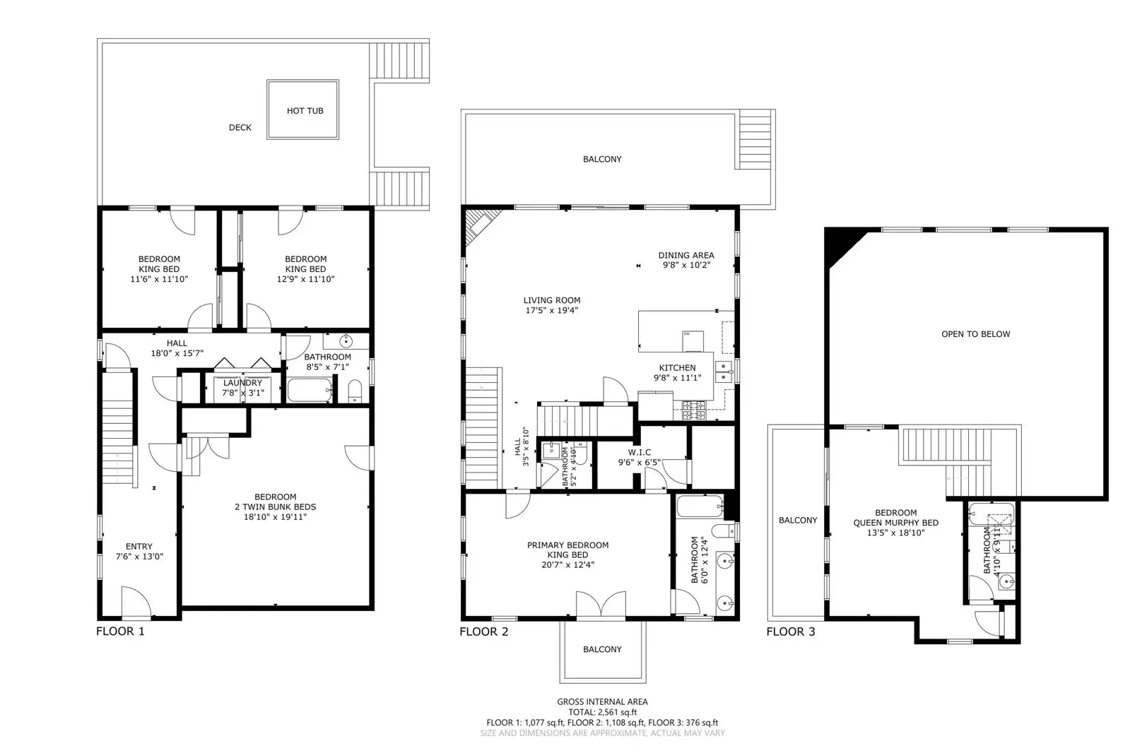 A detailed floor plan of this rental.