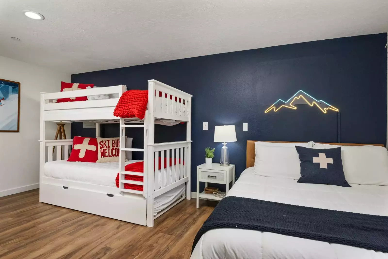 This bunk room is a perfect place for kids and kids at heart!