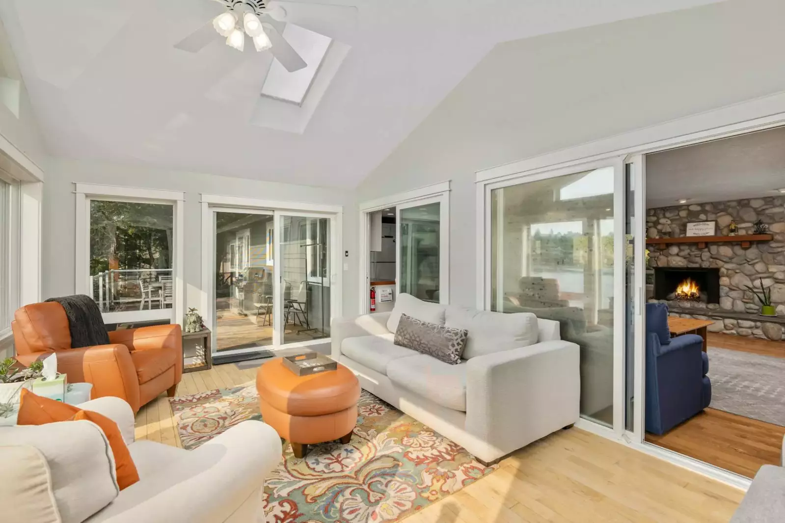 The sun room is another wonderful place to recharge.