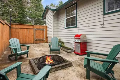 Enjoy relaxing outside on the patio by the fire pit. Grill up some local seafood for a magical night.