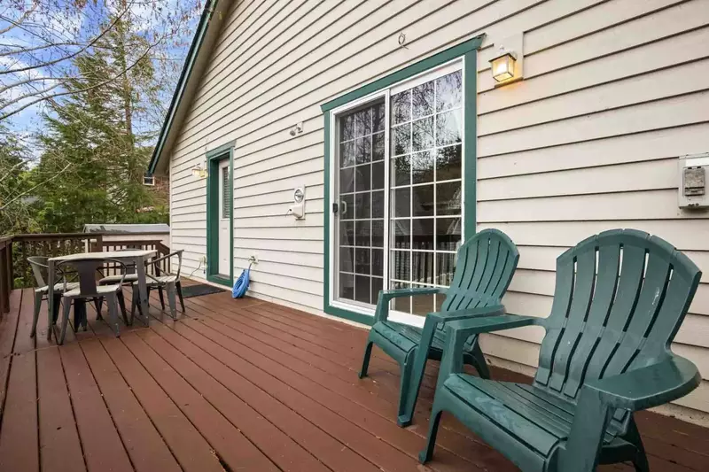 Enjoy relaxing on the deck with friends and family.