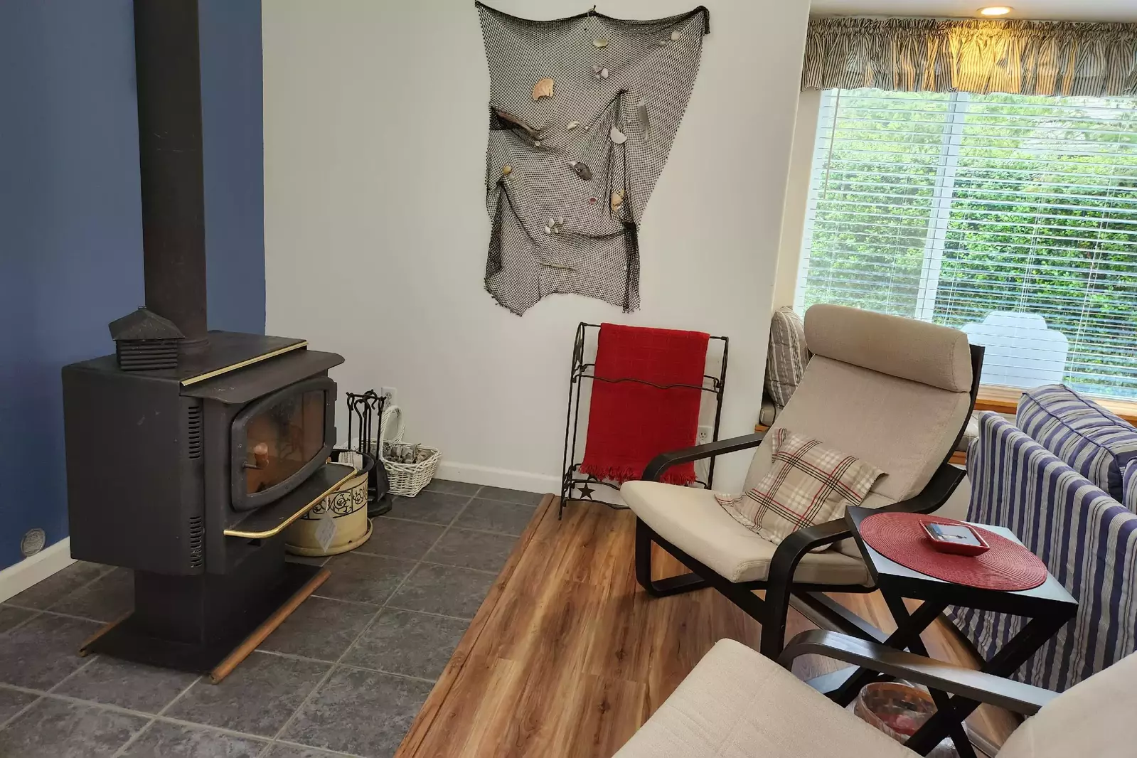 Stay cozy with the stove.