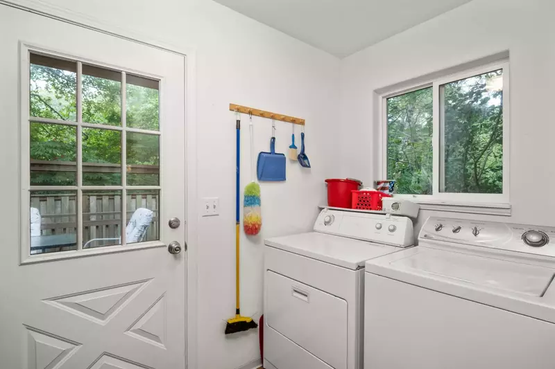 This rental has an up to date washing machine and dryer for guest use.