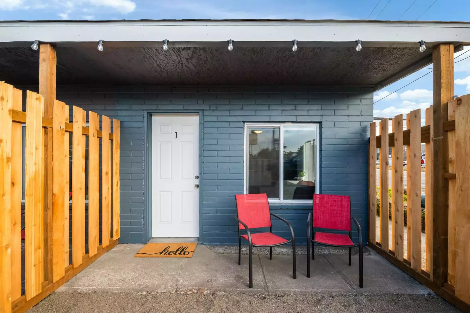 Relax outside on the patio after a fun day exploring the Oregon Coast.