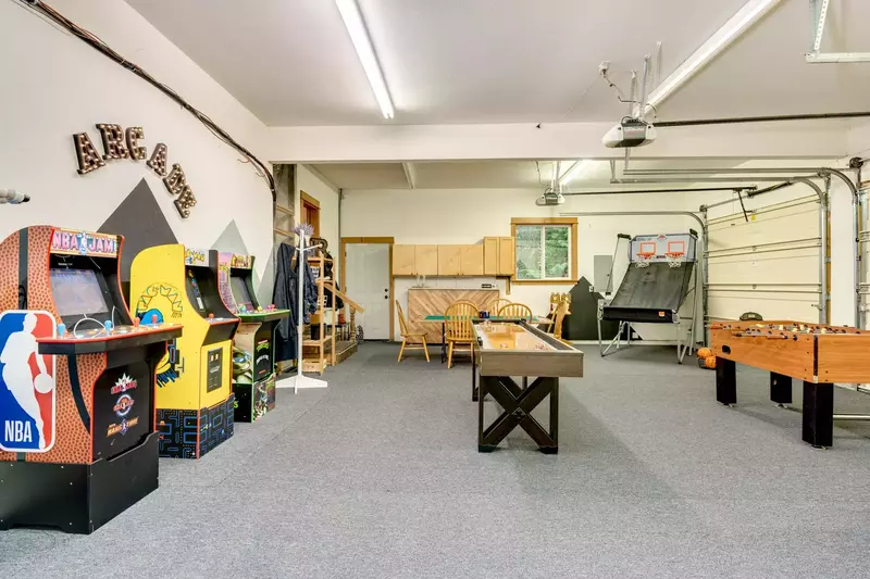 The game room is a fun place to hang out with friends and family. There are so many games here!