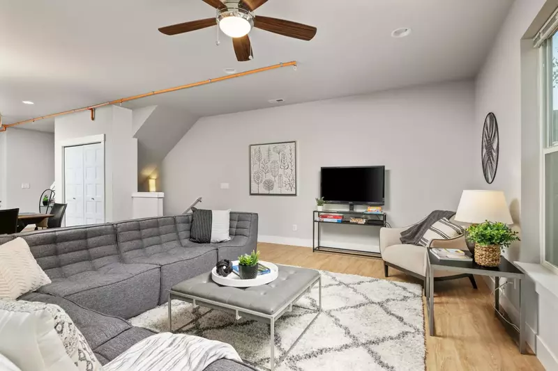 Watch you favorite movies, shows, and sports on this smart tv while relaxing on the couch.