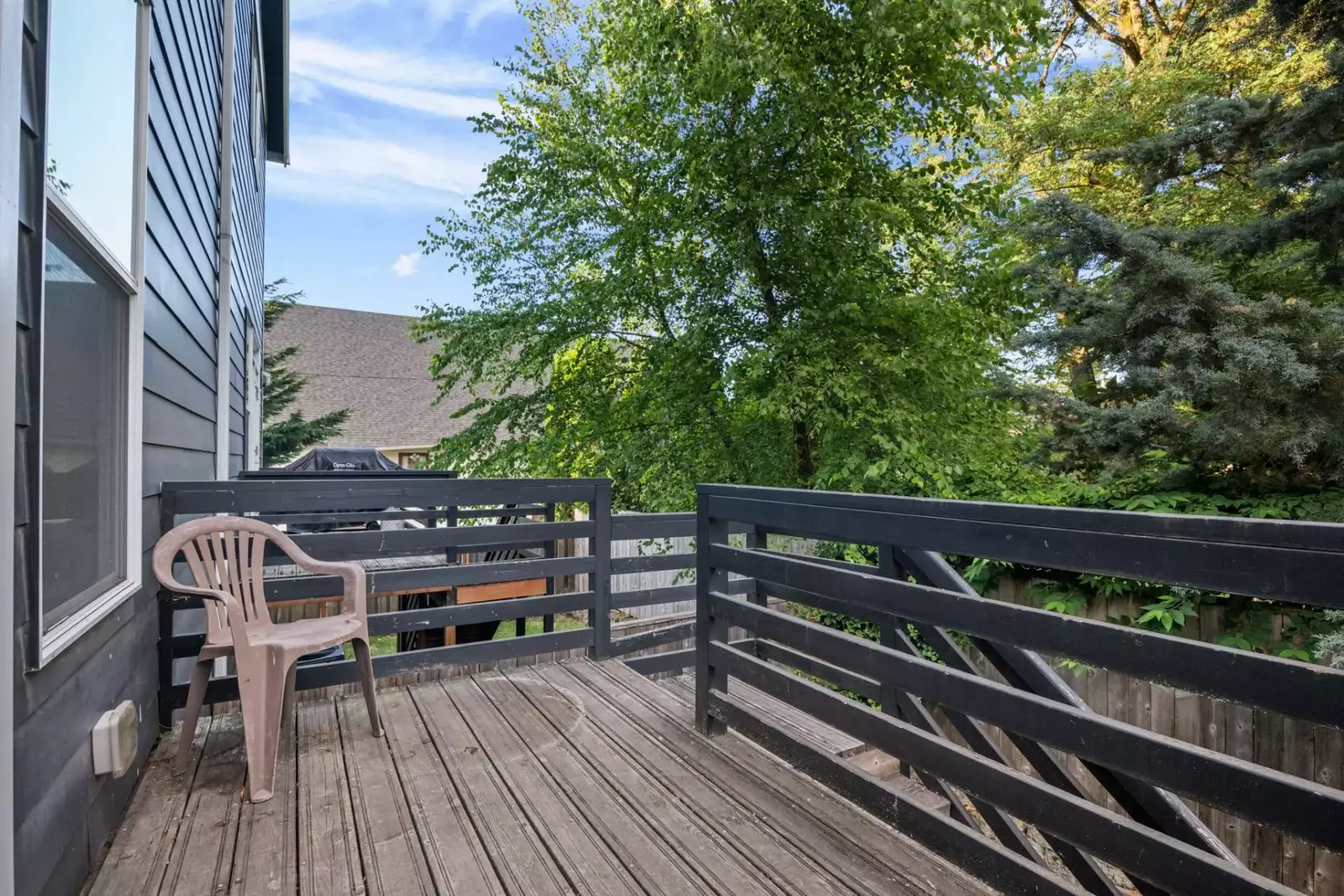 Enjoy relaxing on the deck with friends and family in each season.