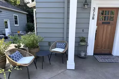 The patio is fun in winter, spring, summer, and fall.