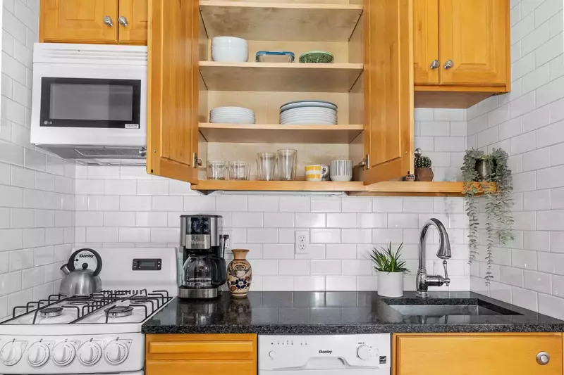 The kitchen is well equipped for a delicious culinary experience. Perfect for cooking dinner, baking cookies, and feeding the whole family!