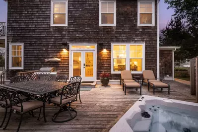 The deck is a perfect place to hang out and enjoy the refreshing ocean air.