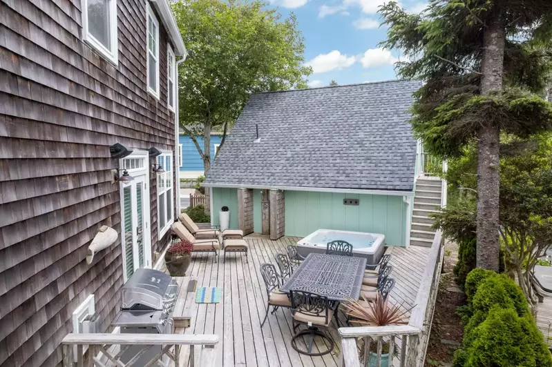 "Great layout for families with young children or older kids with a grill, hot tub, outdoor seating, and an outdoor shower to clean off" - Jason