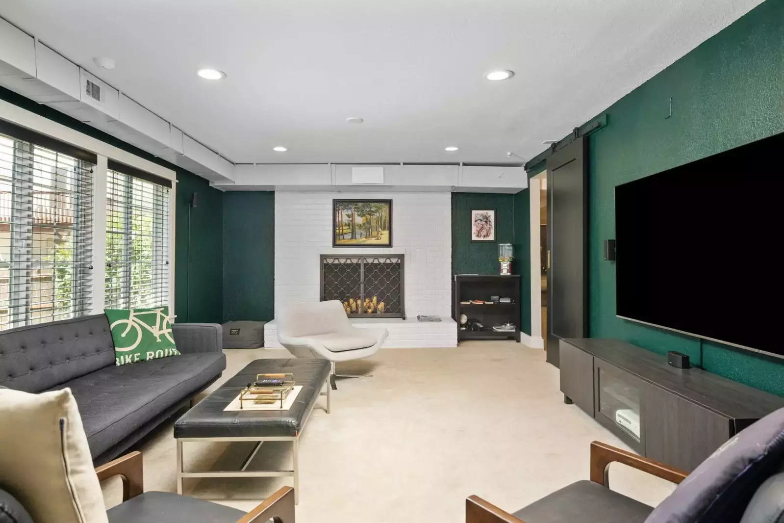 Watch you favorite movies, shows, and sports on this large smart tv.