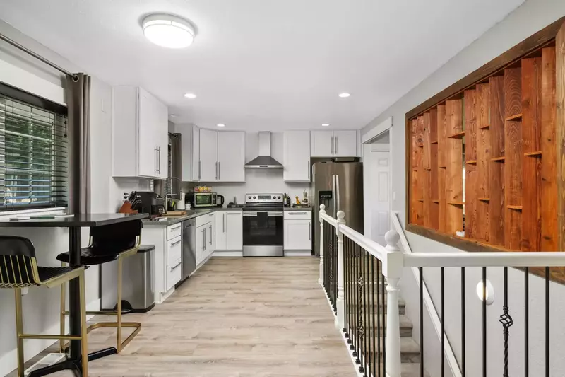 The kitchen is well equipped for a delicious culinary experience. Perfect for cooking dinner, baking cookies, and feeding the whole family!