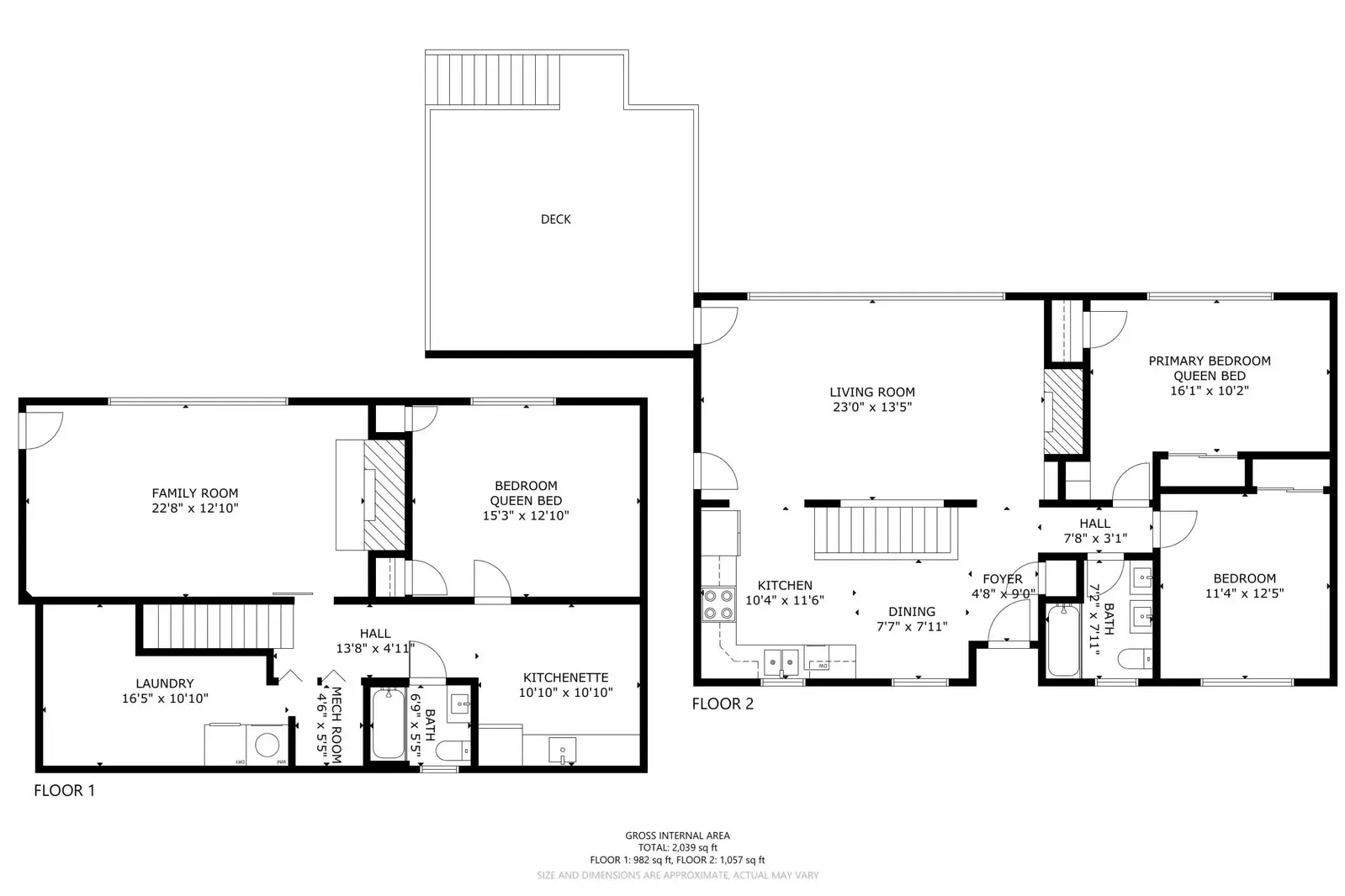 A detailed floor plan of this rental.