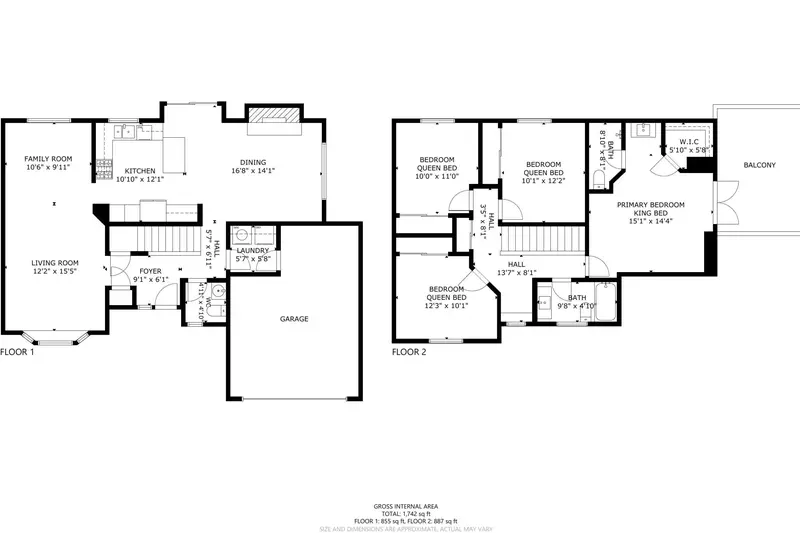 A detailed floor plan of this rental.