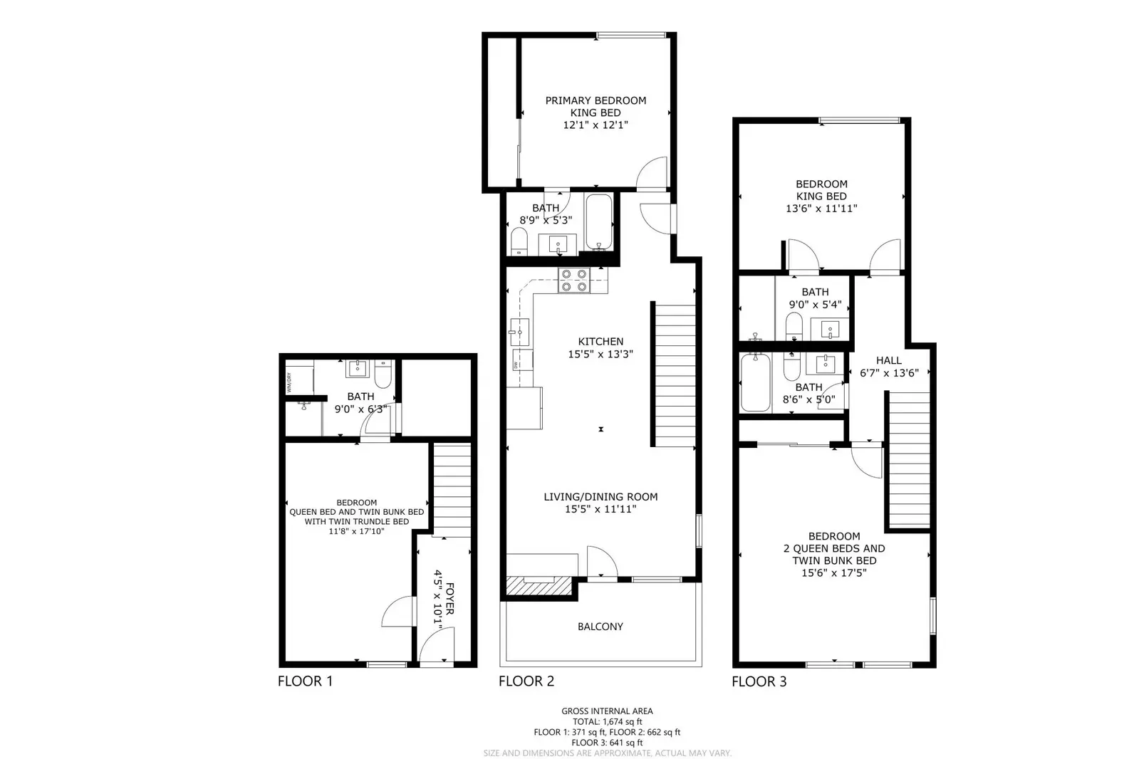 A detailed floor plan of this rental.