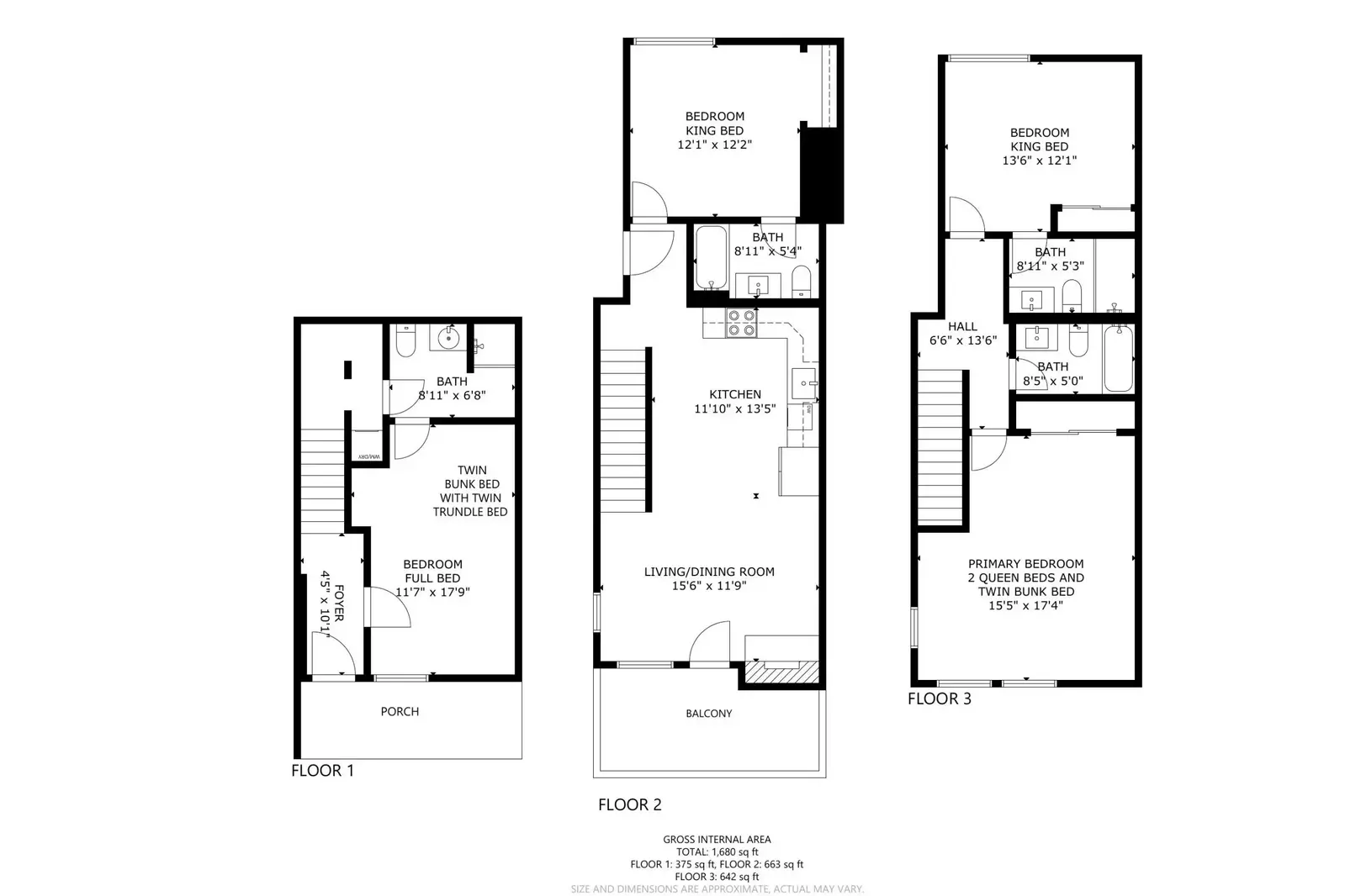 A detailed floor plan of this rental.