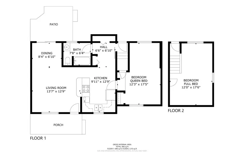 A detailed floor plan of this rental.