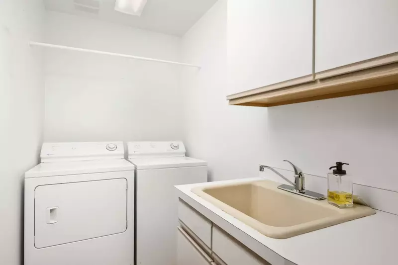 This rental has an up to date washing machine and dryer for guest use.