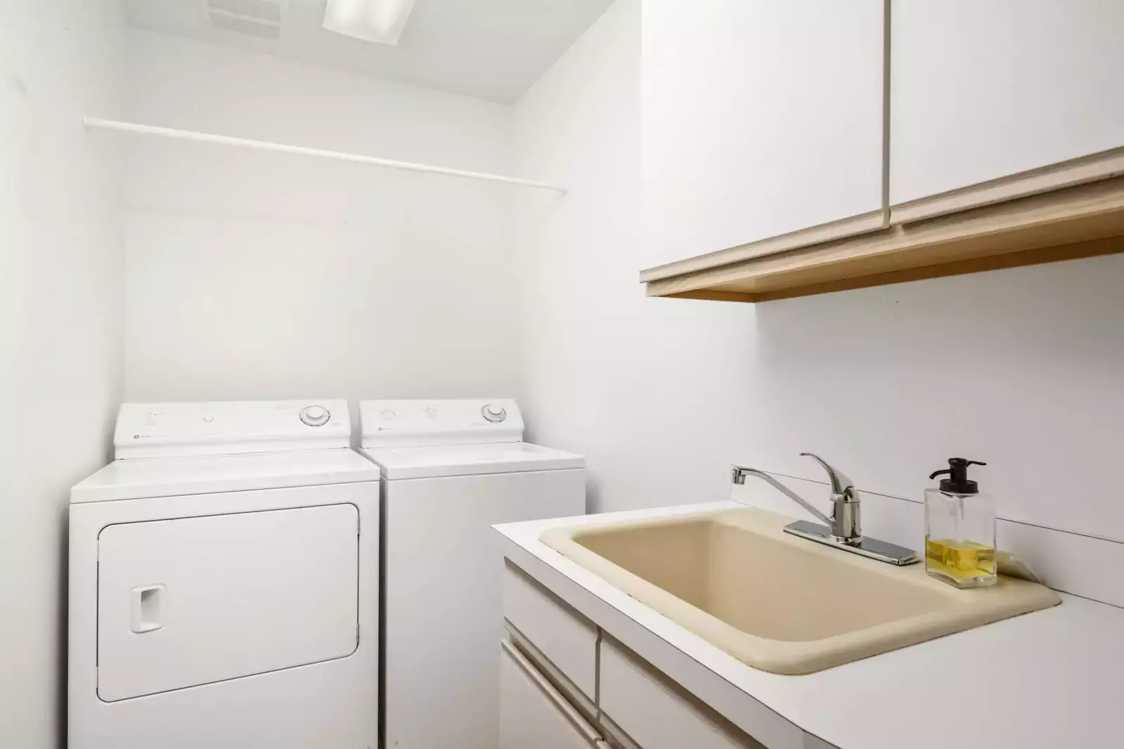 This rental has an up to date washing machine and dryer for guest use.