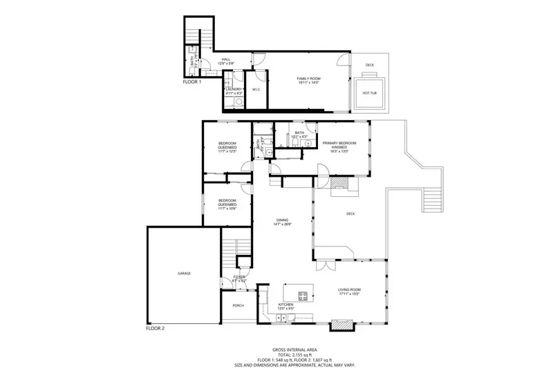 A detailed floor plan of the High Tide Retreat.