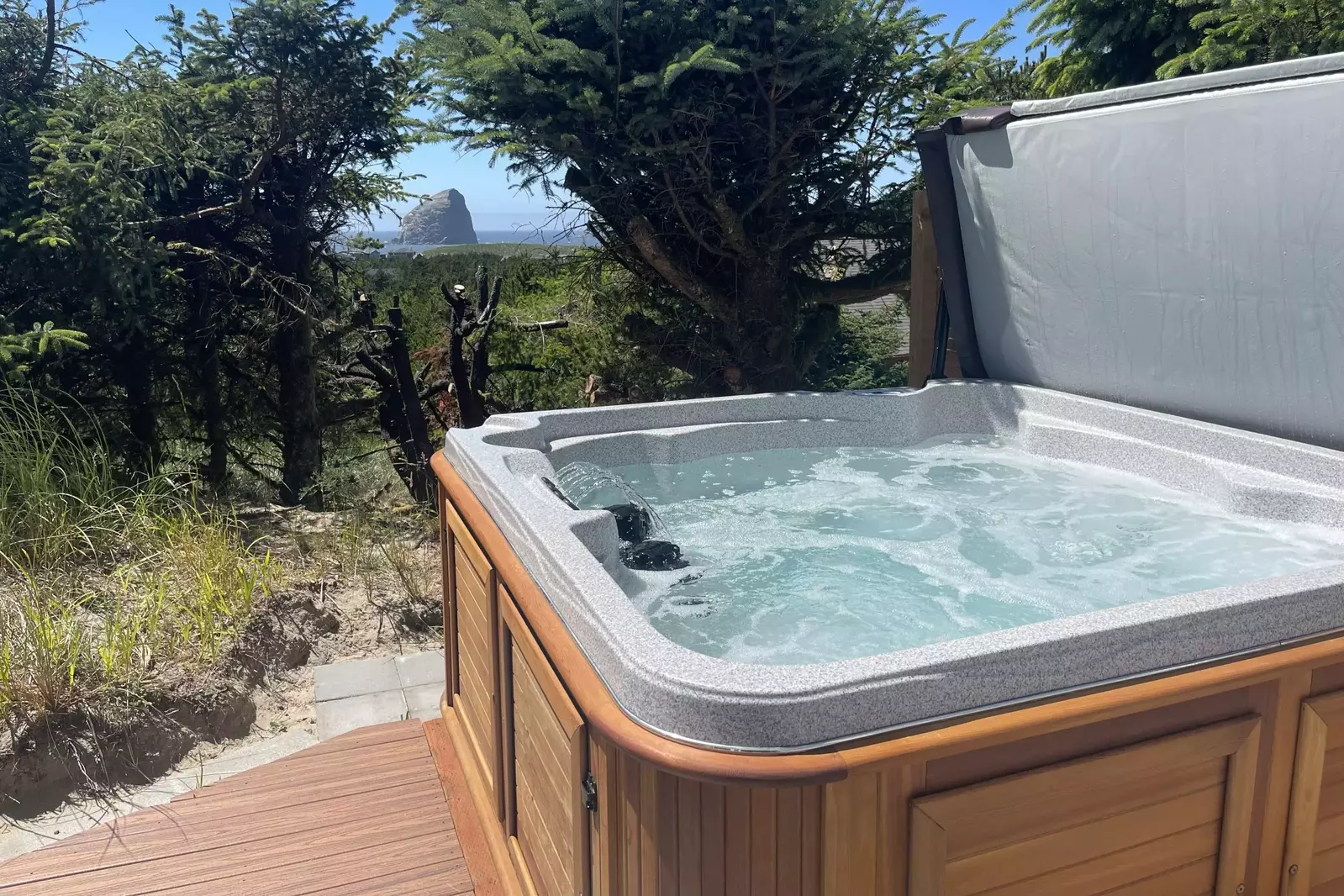 "You get those great views from the living room, the kitchen, the dining room, the master bedroom, the deck, and the hot tub." - Tim