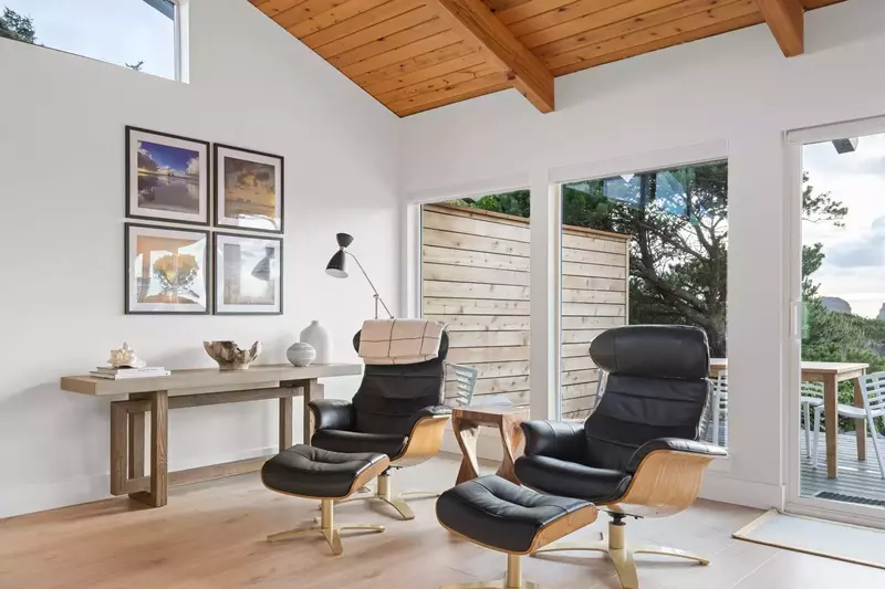 Relax and unwind with these comfy chairs that allow you to take in the views outside.