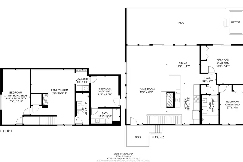 Floor plan of the spacious home.