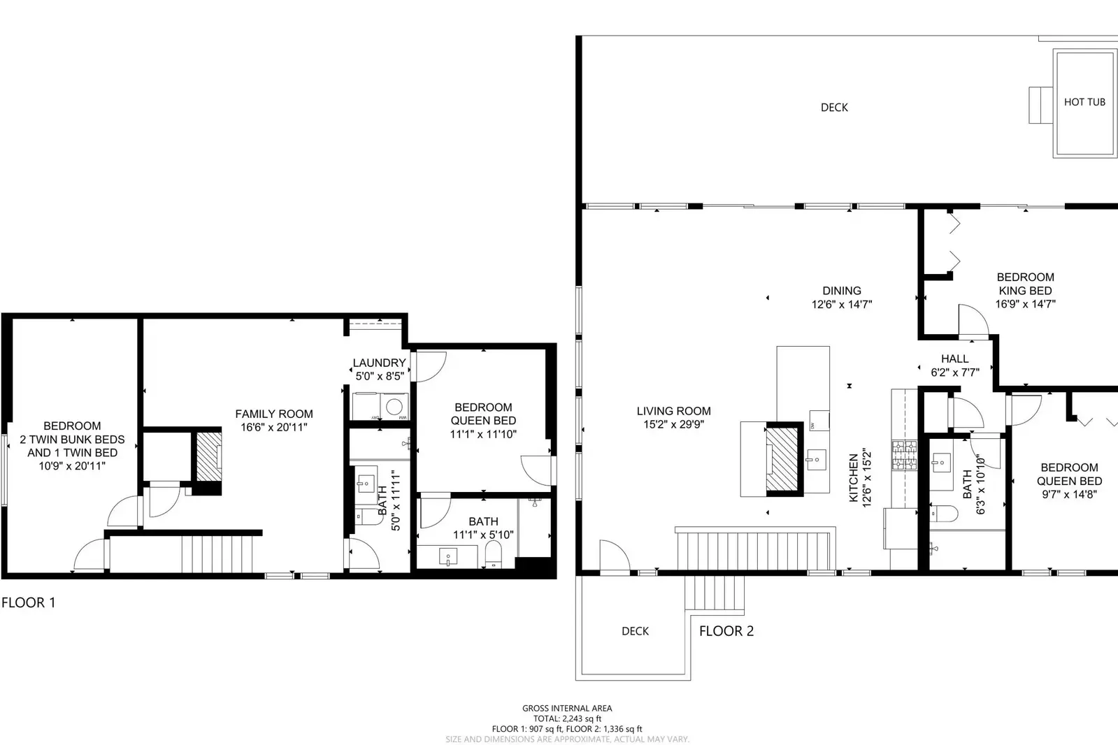 Floor plan of the spacious home.