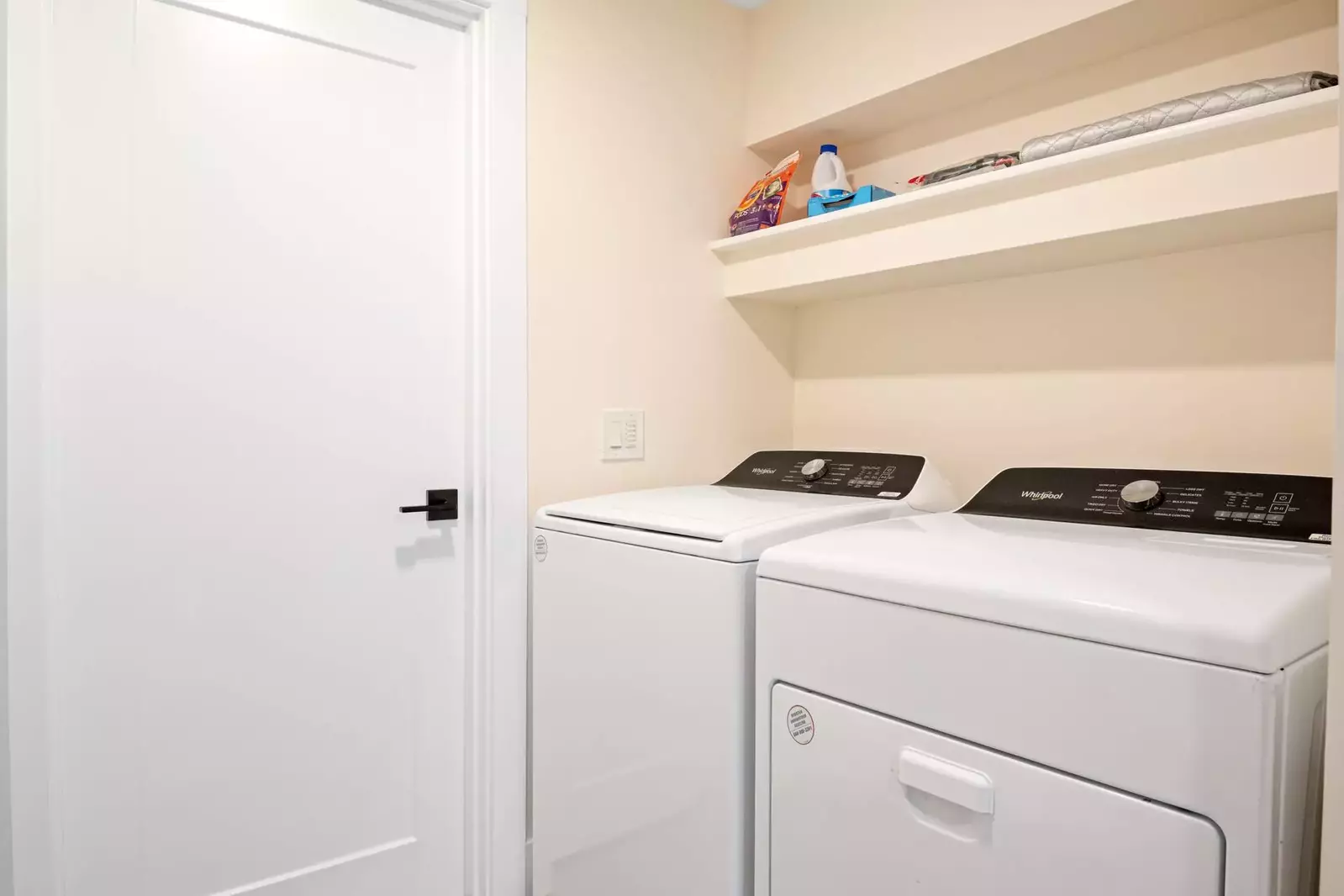 This rental has an up to date washing machine and dryer for guest use.