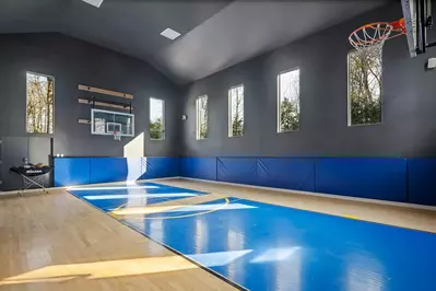 If you can believe it, there is also an indoor basketball court that is perfect for kids and adults alike.