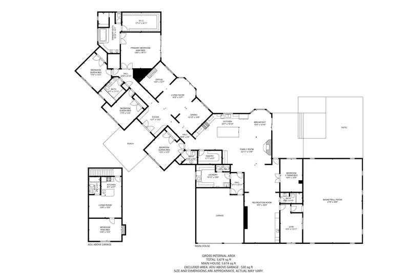 A detailed floor plan of this rental.
