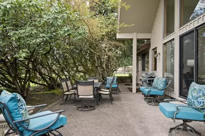 Enjoy relaxing outside on the spacious patio.