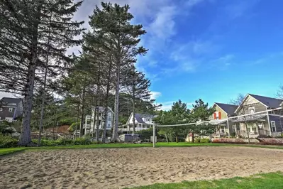 Olivia Beach is a cozy neighborhood with a community park, a volleyball court,  a playground, and easy beach access.