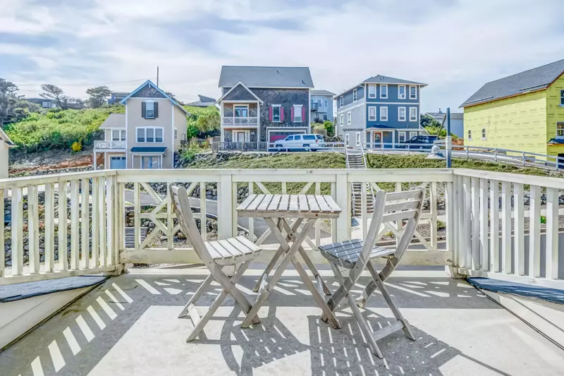 Enjoy the ocean air while relaxing on the deck.