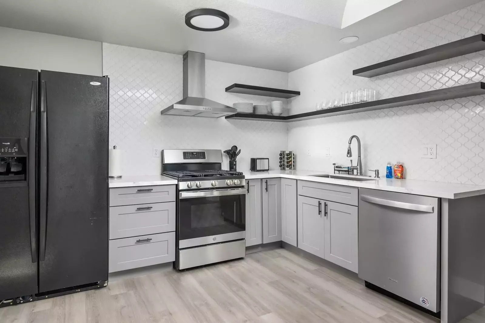 The kitchen is spacious and efficient. Perfect place to prepare a family meal.