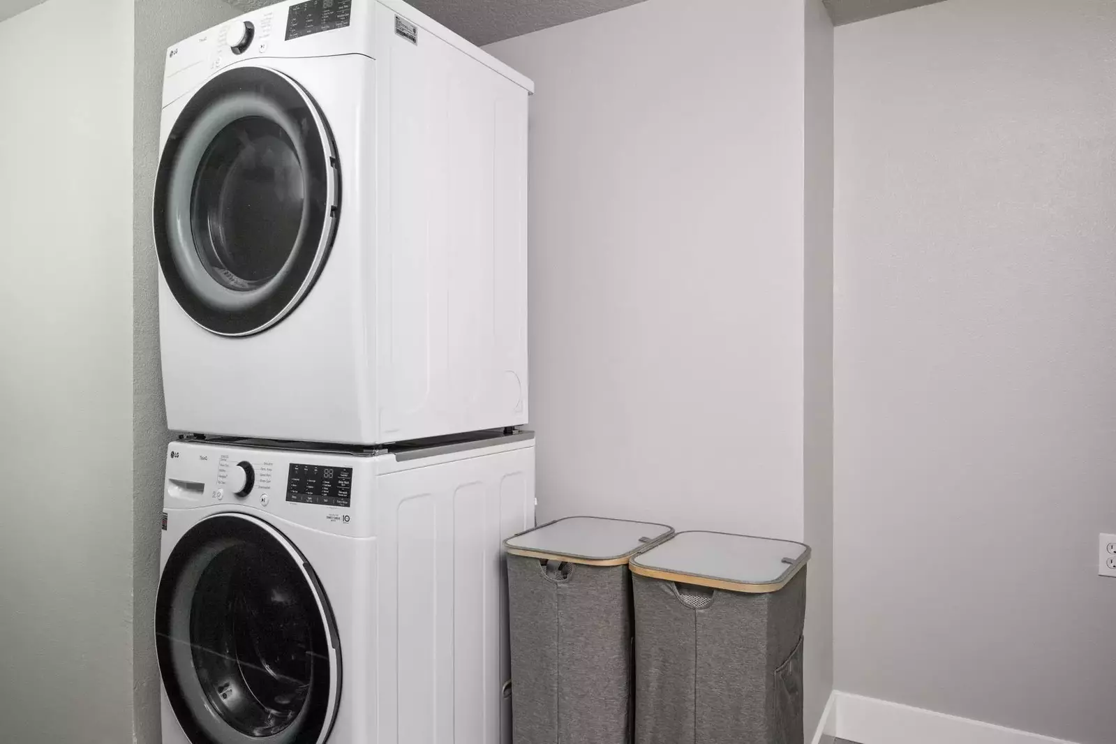 This rental has an up to date washing machine and dryer for guest use.