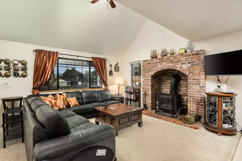 Watch you favorite movies, shows, and sports on this smart tv while relaxing in front of a cozy fire.