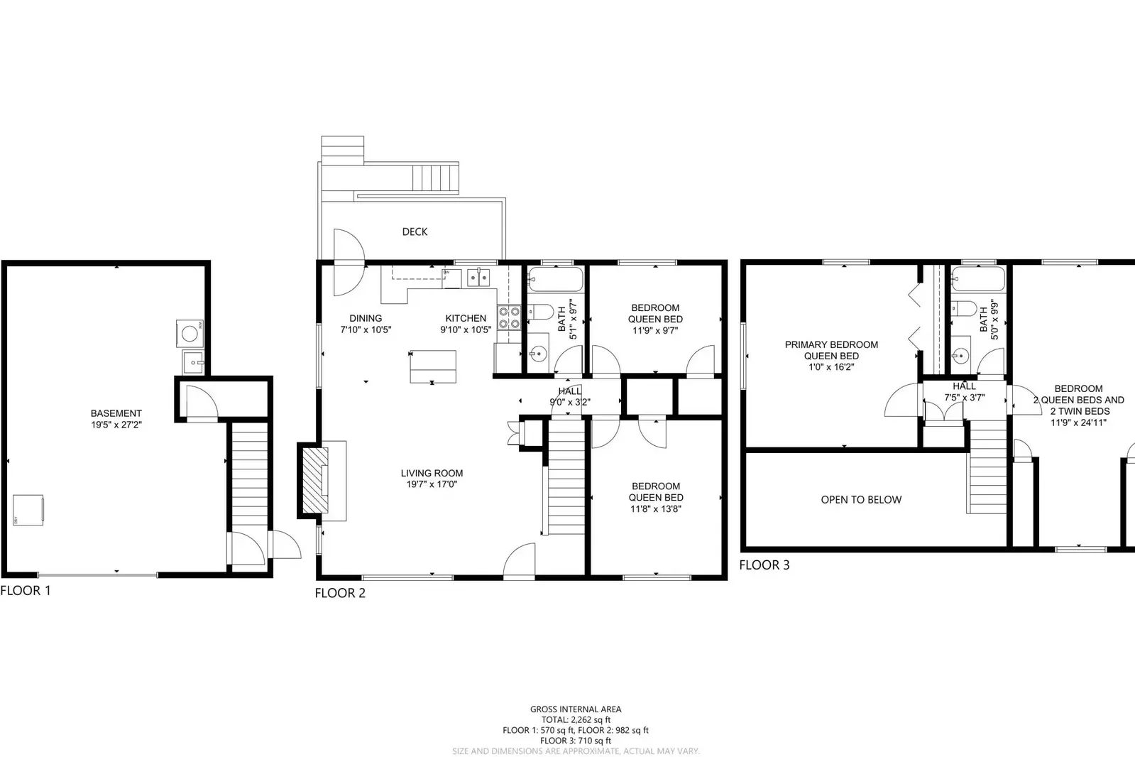 A detailed floor plan of this rental.