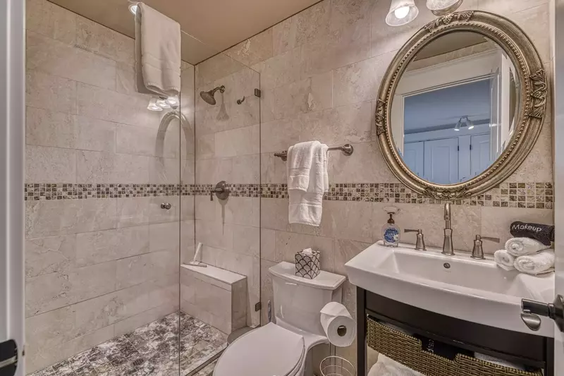 The bathrooms are luxurious and built with care.