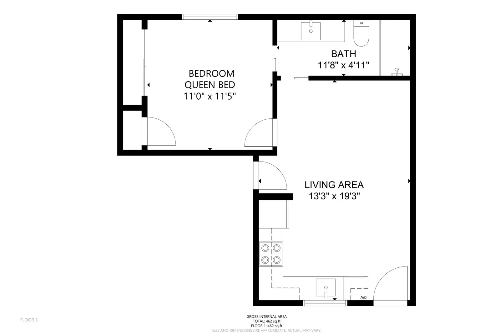 A detailed floor plan of this rental.