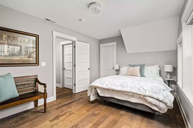 "3 lovely bedrooms upstairs and another sitting area.  Bathrooms were well stocked with shampoo, conditioner, soap. " - Anne