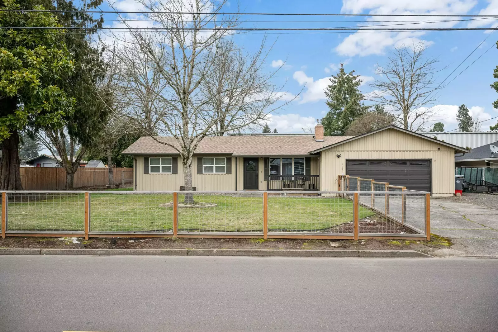 This large and fenced yard is a perfect place to responsibly let your dogs play!