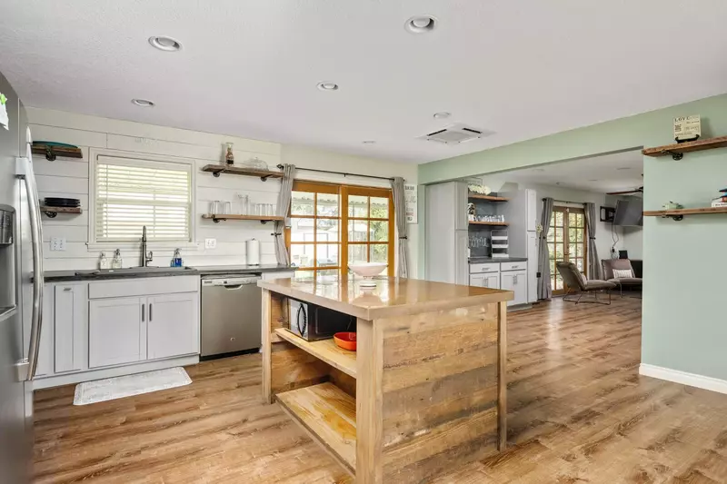 The kitchen is so spacious. Enjoy the room to prepare a feast for the whole family.