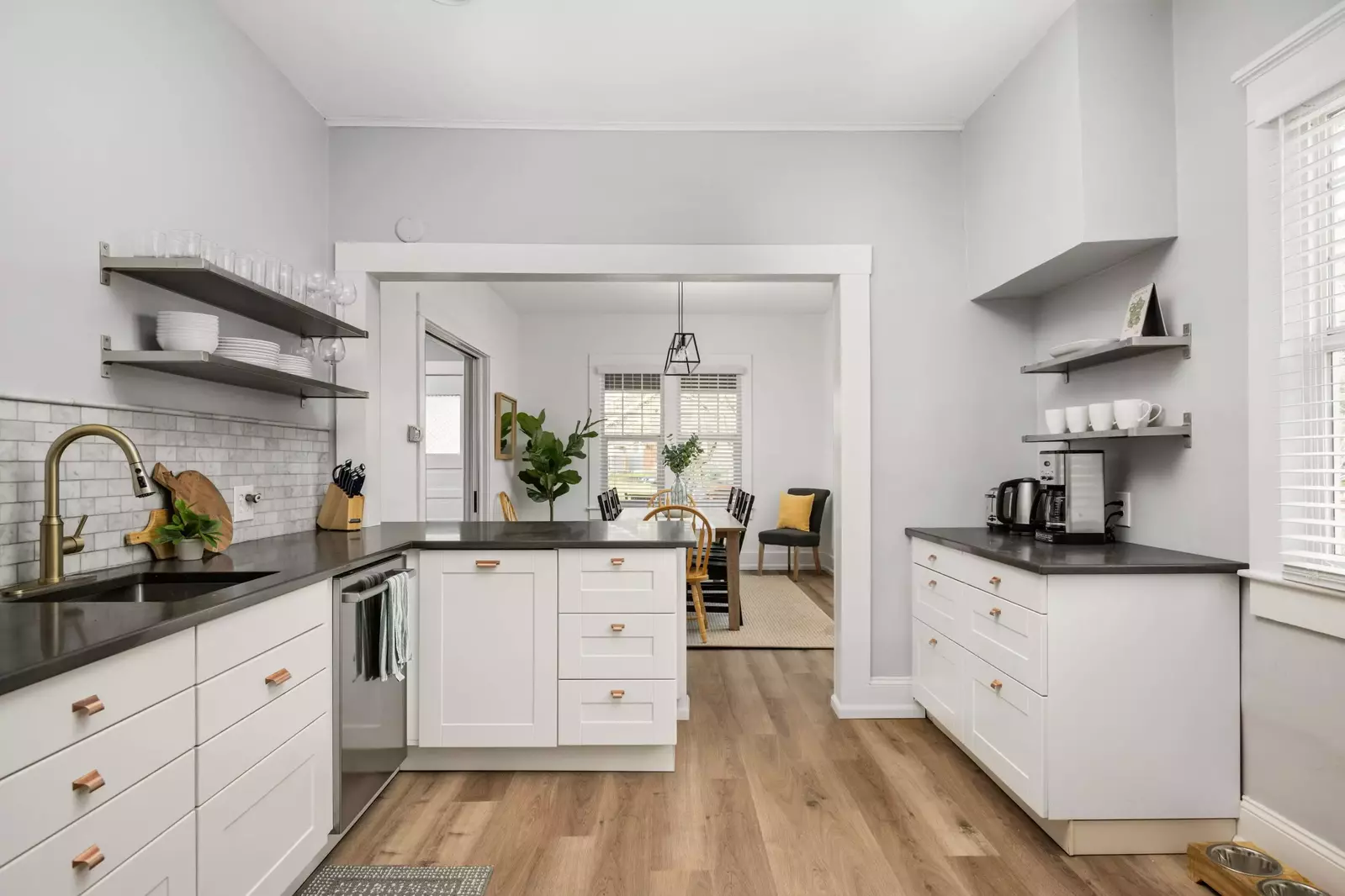 The kitchen is so spacious. Enjoy the room to prepare a feast for the whole family.