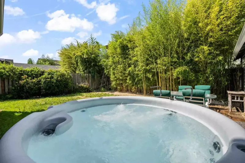 The hot tub is a favorite amenity perfect during warm summers and chilly winters.