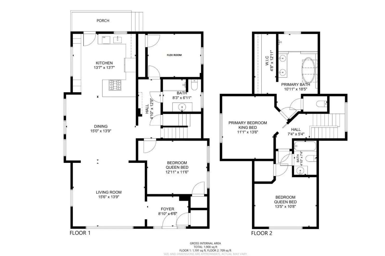 A detailed floor plan of the top floors of the rental.