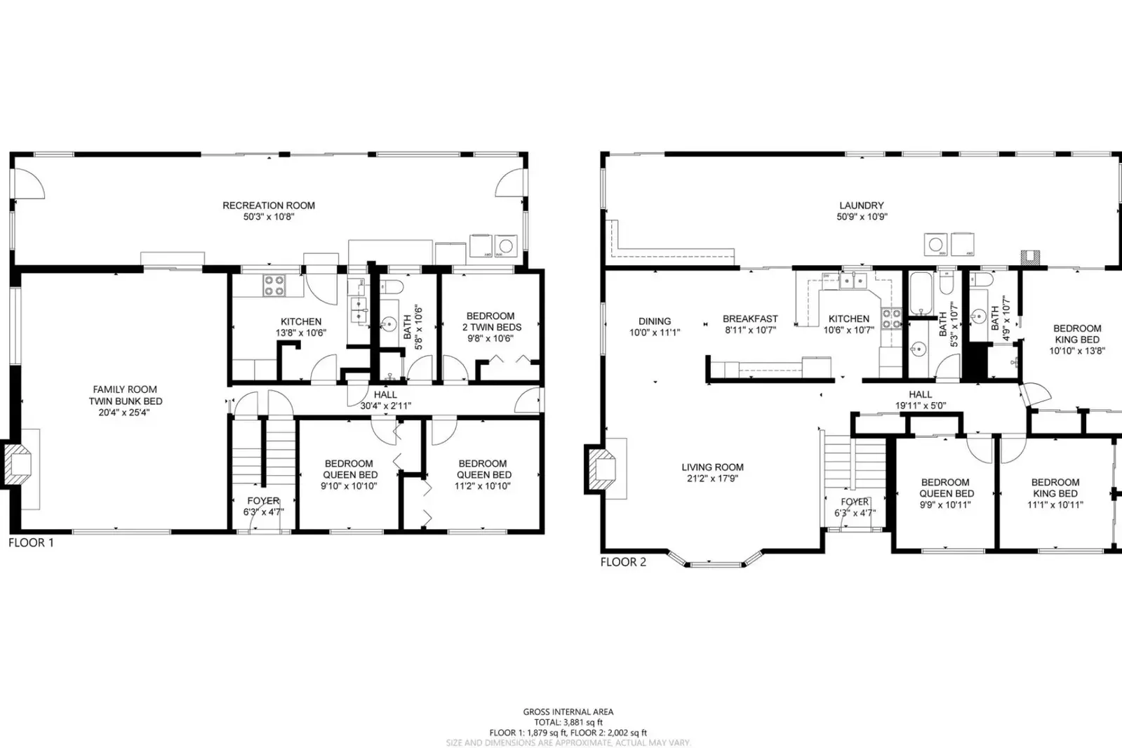 A detailed floor plan of this rental.