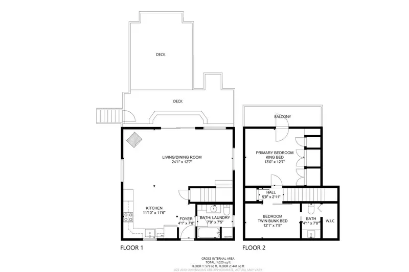A detailed floor plan of this rental.