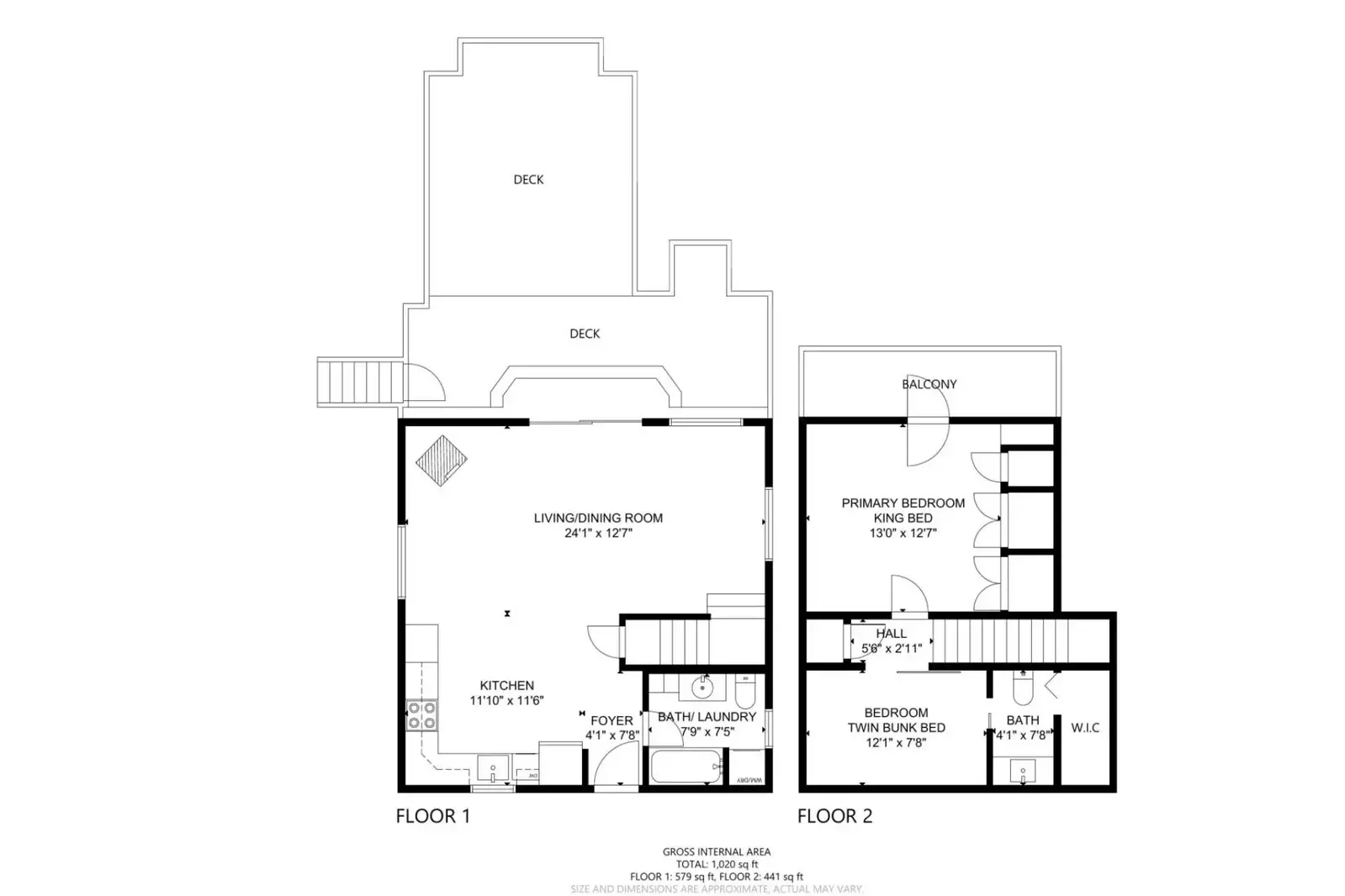 A detailed floor plan of this rental.